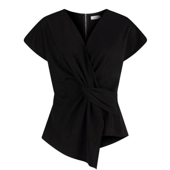 Cazinc The Label Tops - Cazinc The Label Sierra Twist Top: Black